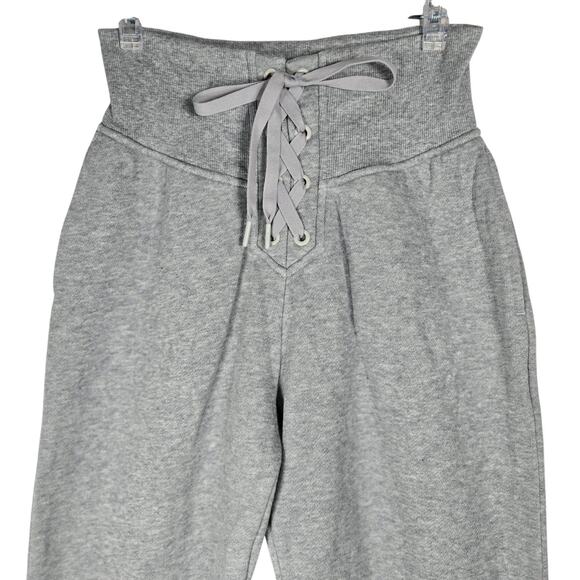 Victoria's Secret Pants Womens XS Gray Lace Up Corset Waist High Rise Joggers - Picture 2 of 11